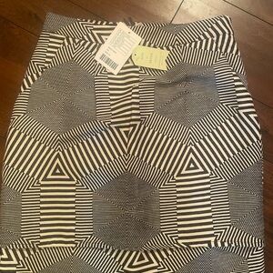 HD in Paris Monochrome Geometric Pencil Skirt